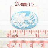 Mixed Resin Halloween Skull Pattern Oval Cameo Embellishment Findings 25x18mm0 thumbnail-2