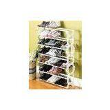 Black, White, Pink 7 Tier Home Plastic Shoe Storage Shelves JP-SR4027 thumbnail-1