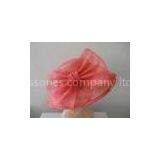 Stylish Women Red Sinamay Hat Trimmed With Elegant Sinamay Bow for Fashion Place thumbnail-1