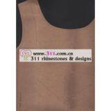 311 Copper Studs Neckline Hot-fix Heat Transfer Rhinestone Motif Design 2