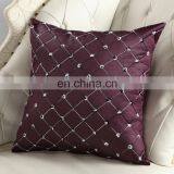 Home Embroidered Grid Pillow Boster Case Sofa Cushion Cover thumbnail-5