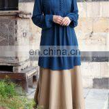 Elegant Long Sleeves Blouse For Girls Round Neck Muslim Abaya thumbnail-2