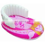 PVC inflatable sledge with backrest