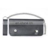 HMB-727A MOTORCYCLE LEATHER WALLETS BLACK PLAIN STYLE thumbnail-1