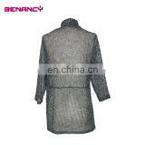 Mesh Knot 3 Quarter Sleeve Old Women Kimono Cardigan Office Wear thumbnail-2