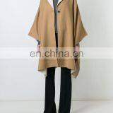 MIKA2384 Wool Notched Lapel Cape