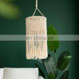 2019 New Modern Home Decor Handmade Macrame Hanging 100% Cotton Macrame Lamp Shade thumbnail-2