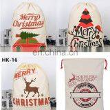 Gift Bag Christmas 50 Styles Drawstring Canvas Santa Sack Rustic Vintage Christmas Stocking Bags Decoration thumbnail-2