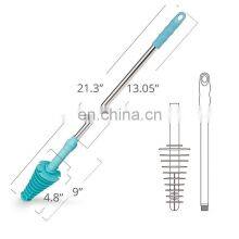 Amazon Hot Sales Toilet Plunger Toilet Dredge Designed for Siphon-Type Stainless Steel Handle With Wall Hook thumbnail-3