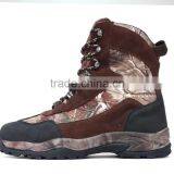 Men Suede Leather and Canvas Upper Camo Waterproof Hunting Boots thumbnail-3