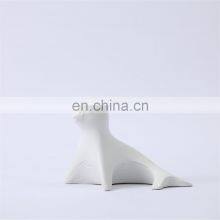 Black White Ceramic Seal Dog Animal Sculpture Home Bedroom Decor Accessories thumbnail-3