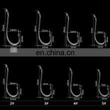 50pcs/box High Carbon Steel Environmental Saltwater Freshwater Fishing Gear Two Extra Barbs Baitholder Fishing Hook thumbnail-5