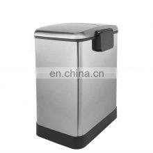 High Quality 2 Compartments 24 Liter Recycling Bin Soft Closing Stainless Steel Large Recycle Household Kitchen Trash Can thumbnail-5