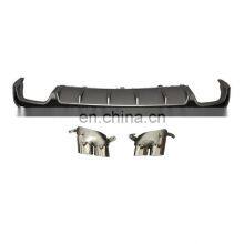 RS6 Diffuser With Tailpipe for Audi A6 Ordinary Edition Refit to Audi A6 S Line High Quality Rear Bumper Diffuser 2016-2018 thumbnail-1