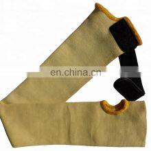 High Dexterity Yellow Heat Resistant Aramid Fiber Wholesale Arm Sleeves Cut Proof