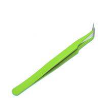 Children's Stainless Steel Small Tweezers Special Clip for Ledger Sticker Pointed Pinch Elbow Straight Niezi Pointed Hand Diy Material Grass GreenStraight Head thumbnail-2