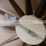 Home Decorative Walnut Sunburst Clock Wall Mounted Clock Quality Choice thumbnail-3