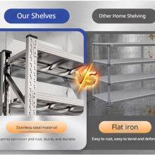 Rustproof Commercial 201 Stainless Steel Kitchen Rack | 4-Layer Adjustable Food Storage Shelving Nearby-get it Tomorrow thumbnail-2