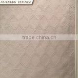 100% Polyester Faux Linen Geometric Embroidered Window Curtain Fabric thumbnail-2