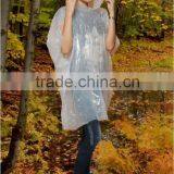 Plastic Emergency Disposable Transparent Raincoat Poncho thumbnail-1