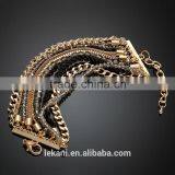 Wholesale Rope Multi-chain Mixed Styles Gold Strand Bracelet thumbnail-1