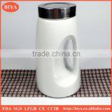 Porcelain Seal Pot Mini Milk Jar With Iron Spoon Small Size Milk Pot With Stainless Steel Lid Jar thumbnail-3