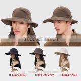 2015 Hunting Fishing Outdoor Cap Washed Cotton Bucket Hat With String thumbnail-2