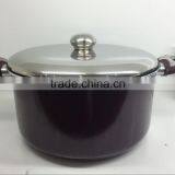 Quality Aluminum Pressed Non-stick Soild Stainless Steel Lid Casserole/Casserole Set thumbnail-1