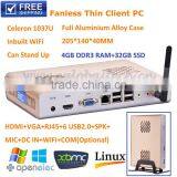 Fanless Mini PC Celeron 1037U Support PXE and Cloud Desktop Virtualization thumbnail-1