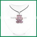 Bear With Shiny Crystal Pendant Cutie Necklace thumbnail-2