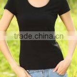 Cotton T-shirt With Short Sleeves in Summer Round Collar Necklines Pure Color Coat of Slim T-shirt