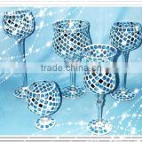 glass mosaic vase,glass mosaic candle holder ,glass hurricane craft