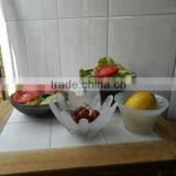 Unique Alabaster Color Multi Function Glass Bowl thumbnail-3