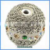 Wholesale Silver Color Indonesia Crystal Metal Jewelry Beads PCB-M100608 thumbnail-1
