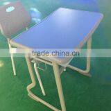 Children's Modern Plastic Cheap School Desk With Bench HXZY037 thumbnail-5