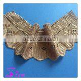 Garment Decoration White & Gold Color Embroidery Cotton DIY Craft Lace Trimming thumbnail-1