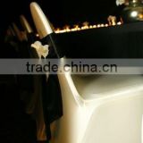 Very shiny spandex/nylon banquet chair cover for wedding
