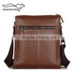 Mens Laptop Messenger Bag Genuine Leather Sling Shoulder Bag thumbnail-2