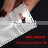 White Plastic Bag Nylon Cotton Zipper Pouch thumbnail-6