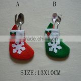 Santa Christmas Silverware Holder Pocket /Christmas tableware Holder