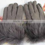 Russia Style Sheep Leather Gloves With Fox Fur Lining thumbnail-4
