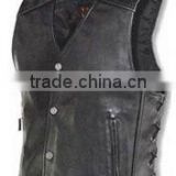 DL-1576 Leather Vest in Cowhide Leather , Leather Sports Vest