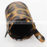 Hot Selling Vegan Travelling Wooden Handle 7PCS Leopard Makeup Brush Set With Cylinder Cup thumbnail-5