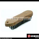 Scrubbing D-shape Wooden Block Wire Brush