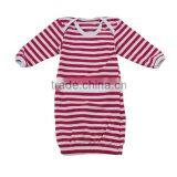 Boutique 2016 New Design Spring Summer Newborn Baby Rompers Organic Cotton Baby Stripe Pajamas Wholesale Easter Baby Clothing thumbnail-4