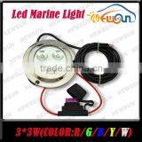 Surface Mount 11-14V DC 6w IP68 Underwater Yacht Light, Underwater Creatures Searchlight, Pool Light and Marine Interior Light thumbnail-1