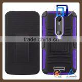 Chinese Supplier 3 in 1 Heavy Duty Shock Proof Belt Case For Motorola Moto X3 Lowest Price thumbnail-2