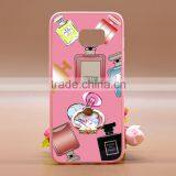 Wholesale Perfume TPU+PC Transparent Slim Phone Case With Finger Ring Holder For Samsung 7s Edge