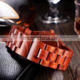 Fashion Wooden Quartz Watches Men Women Two Color Wood Strap Watches Environment-friendly Natural Wood Quartz Watch thumbnail-3