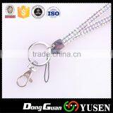 Hot Sales High Quality Customize Promotional White Neck Rhinestone Lanyard thumbnail-1